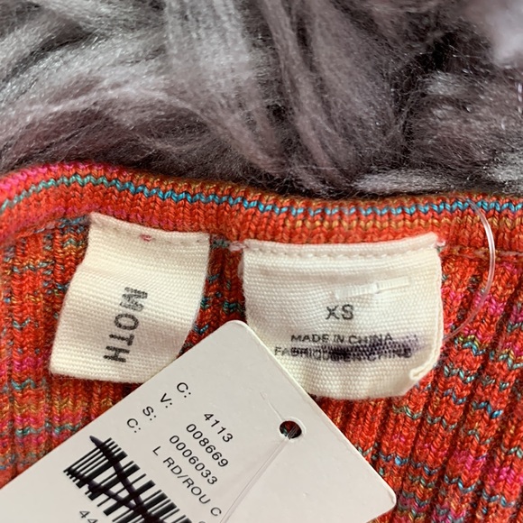 Anthropologie Moth Short Sleeve Ribbed Sweater Top NWT New Sz XS Spring 🌺💐🌷 - Picture 5 of 7